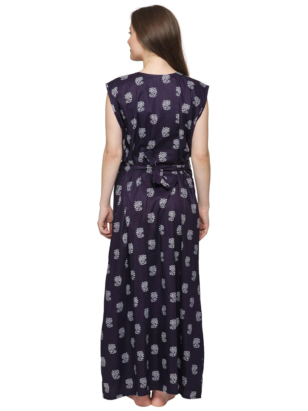 secret wish women's printed cotton nighty