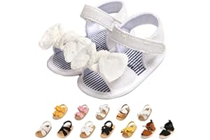 Ohwawadi Baby Boys Girls Sandals Soft Sole Summer Infant Wedding Dress Flat Shoes Beach Sandal Newborn Crib Shoes First Walkers