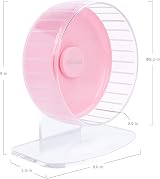 Niteangel Super Silent Hamster Wheel 8.5 Inch Pink Adjustable Stand view 7