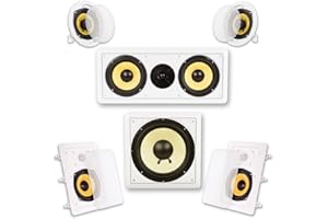 ACOUSTIC AUDIO BY GOLDWOOD Acoustic Audio HD515 In-Wall/Ceiling Home Theater Surround 5.1 Speaker System