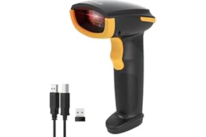 Inateck Wireless Barcode Scanner, Bluetooth Bar Code Scanner, 1D USB Barcode Reader Handheld, 2000mAh Battery 1 Charge 3 Months, Scanner Barcode with APP and SDK