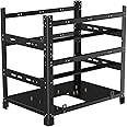 12GPU Stackable Mining Rig Frame, Steel Open Air Mining Rig Case, Solid Miner Frame for Crypto Ethereum ETH RVN Ergo Miner Mining Case Rack Fits Dual Power ATX Motherboard… (12 GPU Mining Frame)