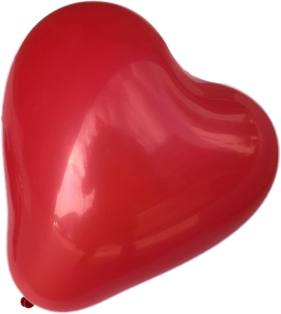 logei® Pack of 100 Balloon for Birthday Wedding decoration Latex Balloons heart shape, Red - Image 5
