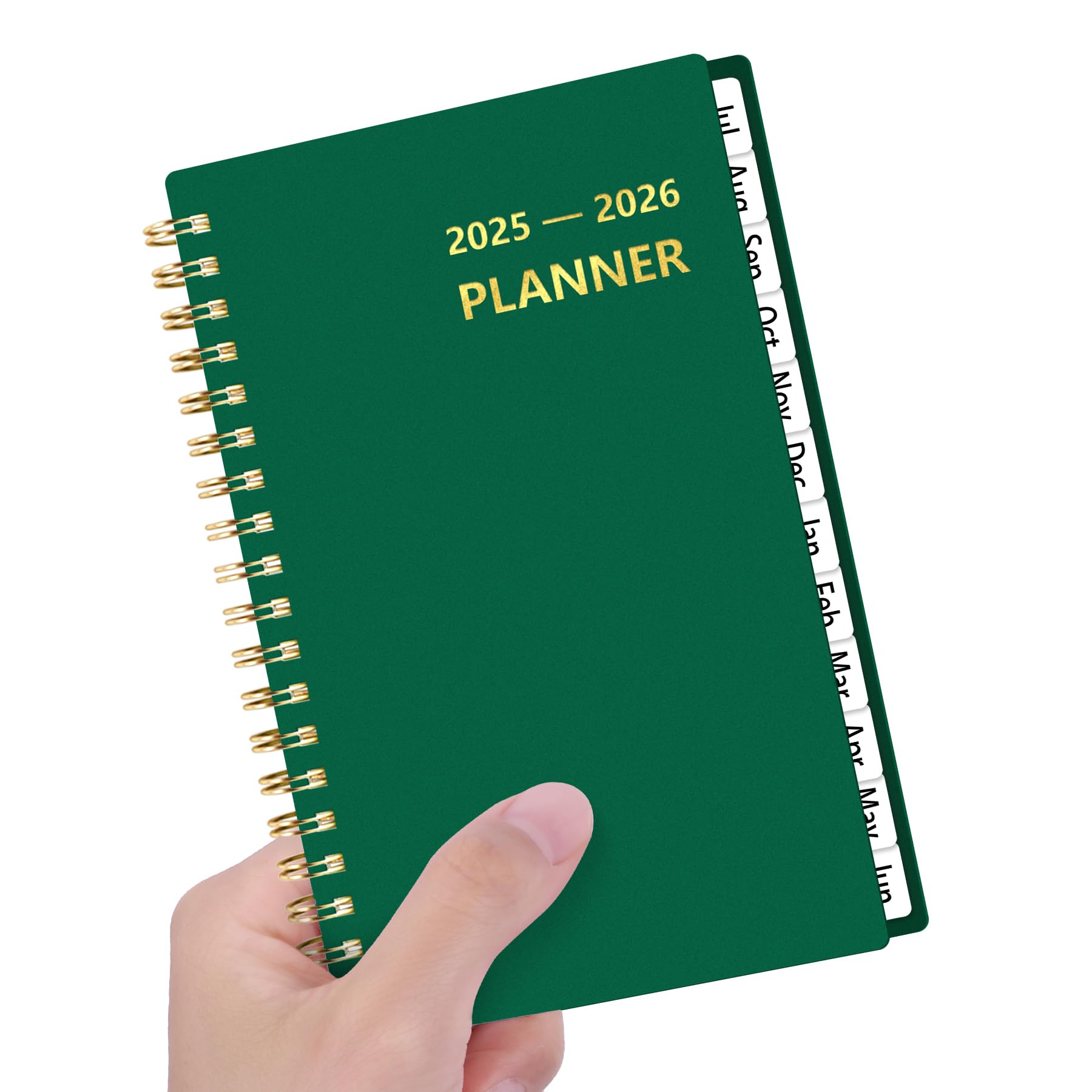 Photo 1 of HAUTOCO 2025-2026 Pocket Calendar Weekly & Monthly Planner (July 2025-June 2026) for Purse 4.3 x 6.7'', Spiral Bound Small Planner Pocket Size Daily Agenda Book with Tab, Pouch, PP Cover, Dark Green