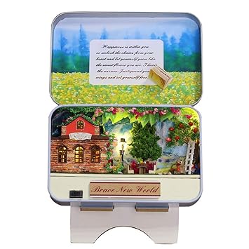 Docooler 3D Handmade Wood DIY Box Theater Dollhouse Miniature Cute Mini Home Assemble Kits Gift Toys for Children