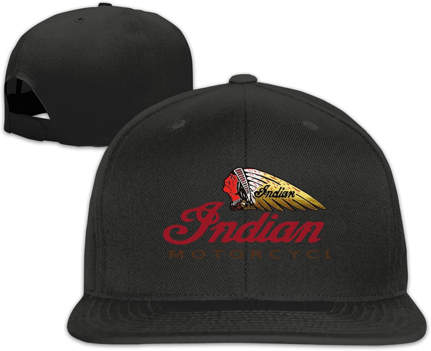 IndianMotorcycles Hat Flat Brim Baseball Cap Unisex Adjustable Hiphop