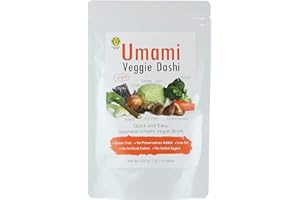 KINJIRUSHI BRAND Kinjirushi Umami Veggie Broth Soup Packet Dashi Powder 2.47oz, (7g×10pcs) Miso Soup, Kombu, Ramen Broth, Udon Noodles, Seasoning Packet, No MSG, Gluten Free, Umami Seasoning, Instant Dashi, Veg Stock