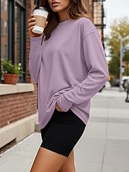 Trendy Queen Womens Oversized Long Sleeve T Shirts