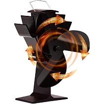 Amazon.com: Tomersun 3 Blades Heat Powered Stove Fan for Wood/Log Burner/ Fireplace : Home u0026 Kitchen