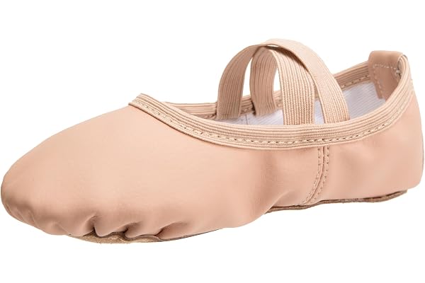 Gorchnc Ballet Shoes for Girls Toddler Soft Leather Full Cowhide Sole Dance | Ballet Slippers, Dance Shoes with Elastic Cross