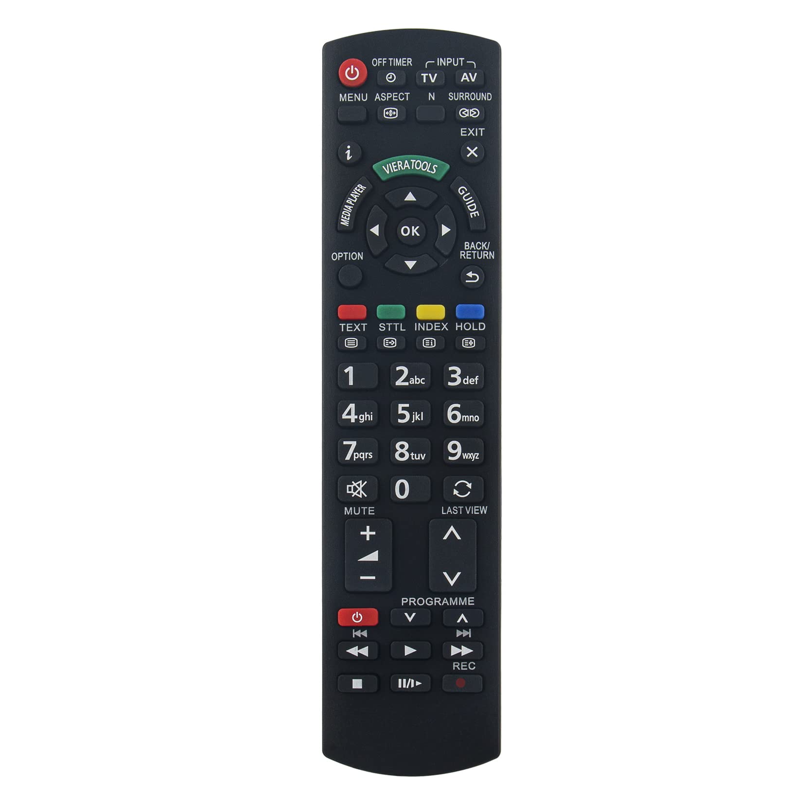 AULCMEET N2QAYB000717 Replacement Remote Control Compatible with Panasonic 4K OLED TV TX-P42X50B,TX-P42X50E,TX-P50X50E,TX-L32EM5B,TX-L32X5B,TX-L50EM5B,TX-PR50X50,TX-P50X50B