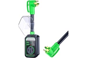 GEARGO RV Surge Protector 50 Amp RV Circuit Analyzer Surge Guard Full Protection(9500 Joules), RV Adapter Plug for Camper (Green)