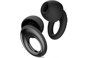 MASAJOY Ear Plugs for Sleeping Noise Cancelling, Concert Ear Plugs with 30dB Noise Reduction, Reusable Silicone Earplugs for Sleep, Travel, Work, Study, Comfortable Fit with 4 Sizes and Carrying Case (Black)