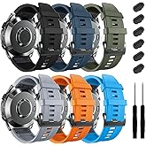 ZPJPPLX 22mm Quick-Fit Silicone Band Compatible with Garmin Fenix 8 Pro 47mm/E/7 Pro/7/6 Pro/6/5 Plus/5, Sport Replacement Straps For Approach S70/S62/Forerunner 970/965/955/quatix tactix 8 7 Pro 47mm