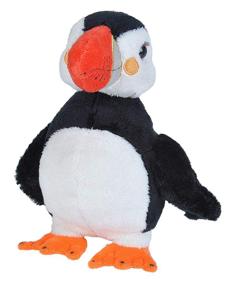Wild Republic Atlantic Puffin, Soft Plush Toy, Gifts for Kids, Sea