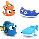 Kid Shower Toy Bath Squirt Toys,Shark Bathtub Water Toys,4pcs Swimming Pool Toys,for Birthday Gifts Summer Beach,Pool Activity