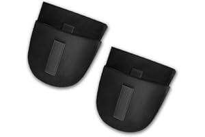 Ptwola 2 Pairs Set-in Shoulder Pads, Thickness 1.5cm Covered Sponge Pads Breathable Foam Sloping High Low Shoulders Enhancer for Women Men Clothes Blazer Suit Coat Sewing Supplies (Black)