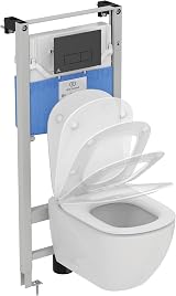 Ideal Standard Oleas Toilet Flush Plate Black Dual Flush Mechanical Actuation view 3