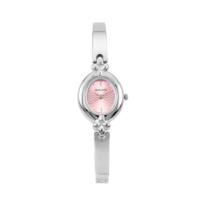 Sonata Analog Pink Dial Women's Watch-8093SM02C