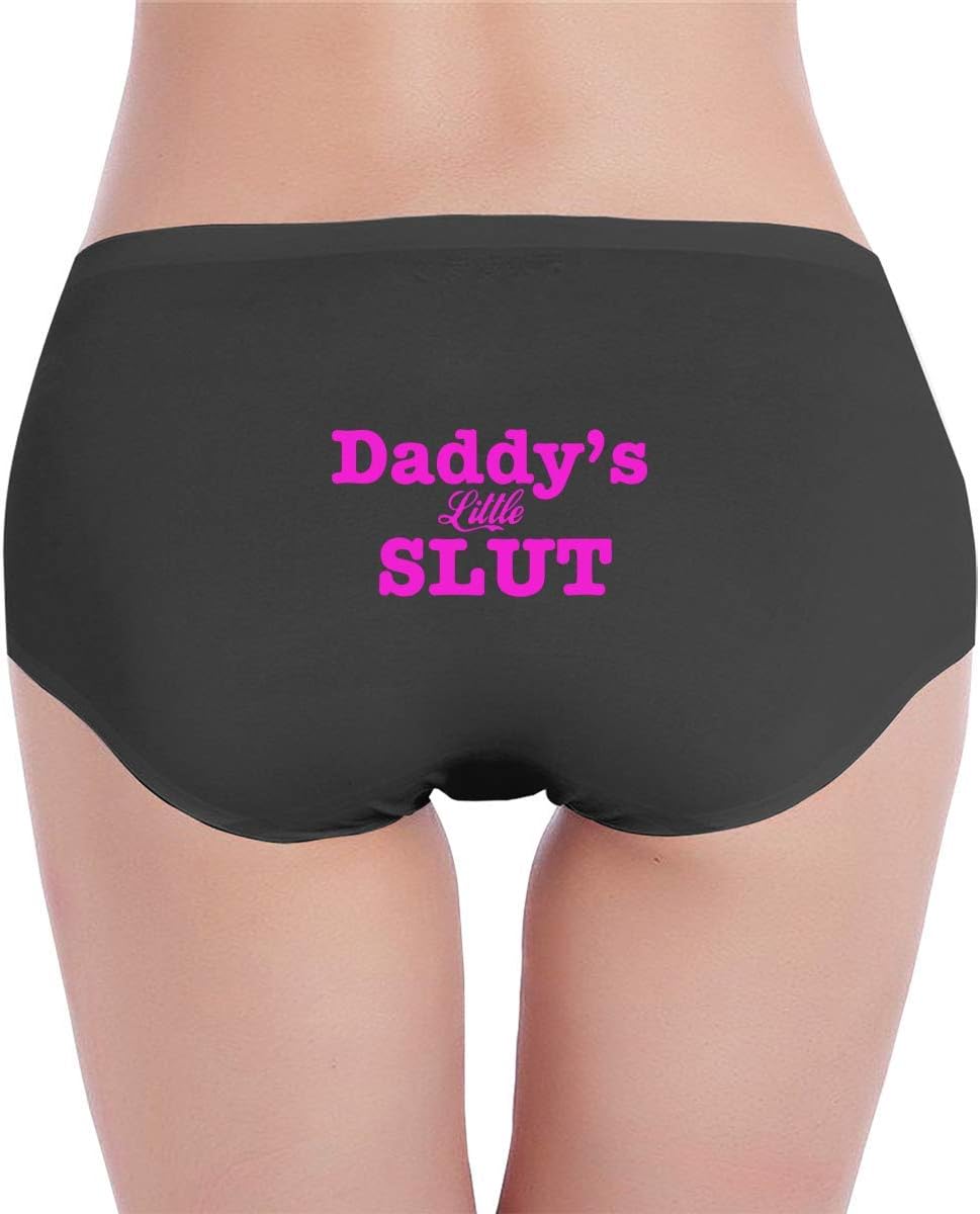 Daddy's Little Slut Womens Low Waist Underwear Soft Briefs Cotton Panties Basic Panty
