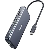 Anker USB C Hub Adapter, PowerExpand+ 7-in-1 USB C Hub, with 4K USB C to HDMI, 60W Power Delivery, 1Gbps Ethernet, 2 USB 3.0 