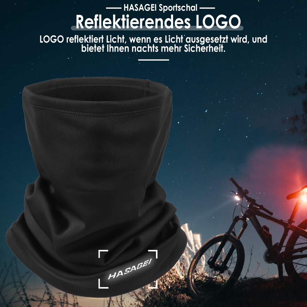 HASAGEI Loopschal Winddicht Multifunktionstuch Winter Fleece Neckwarmer Herren Loop Schal Damen Halstuch Warm Halten Sportschal Halswärmer für Skifahren Fahrrad Jogging 4