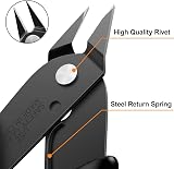 BOENFU Wire Cutter 5 Inch Flush Cutters Side Cutter Black 2 Pack view 3