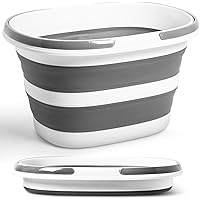 Zonopy 16L Collapsible Mop Bucket with Handles - Space Saving Foldable Silicone Tub for Cleaning, Laundry, Storage - Portable