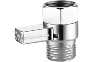 CIENCIA G 1/2" Shut Off Valve Brass Shower Head Flow Control Valve Chrome for Handheld Shower, AV016C