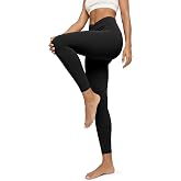 ODODOS Cloud Feeling Ruched Yoga Leggings for Women 25" / 28" High Waist Crossover Yoga Pants