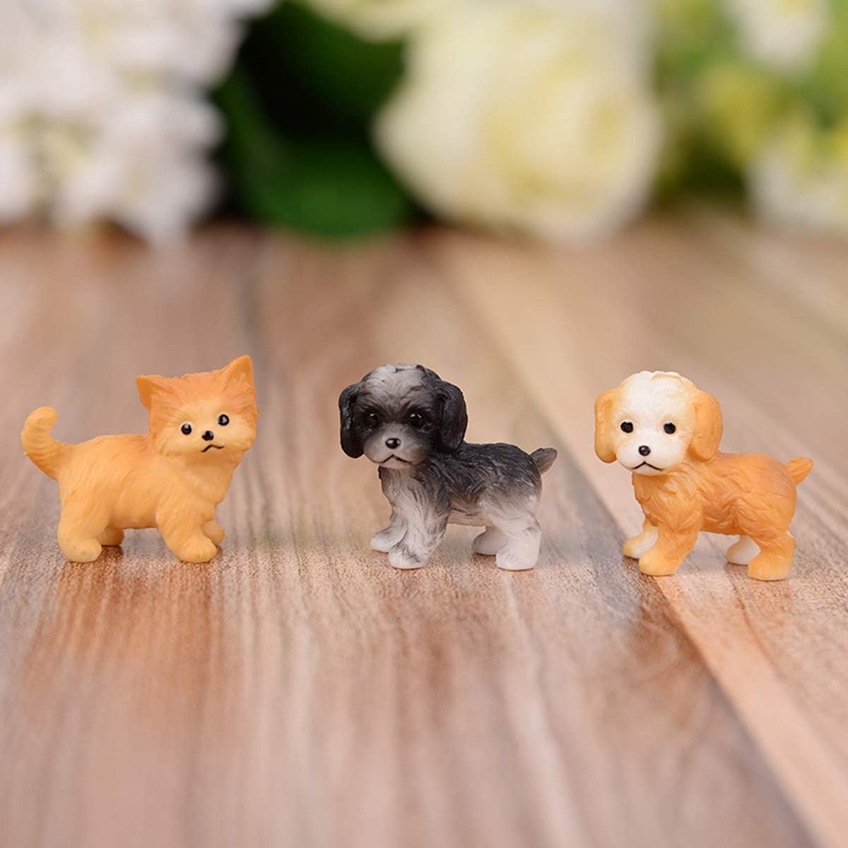 plastic toy dog figurines