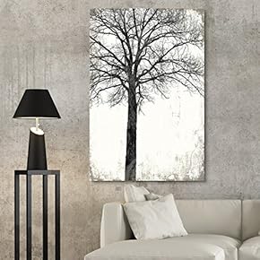 Canvas Wall Art - Tree Viewed from Below with Rustic Background - Giclee Print Gallery Wrap Modern Home Art Ready to Hang - 12x18 inches