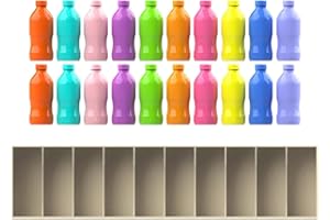 JCRBILW 20 Pieces Color Matching Game Fun Bottle Challenge Interactive PP Material Memory Suitable for Kids Parent Child Outd