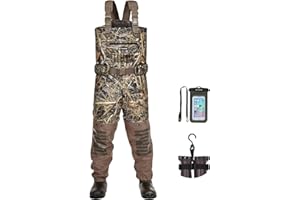 TIDEWE Breathable Chest Wader, 1600G Insulation Waterproof Hunting Wader with Steel Shank Boots & 200G Insulated Liner