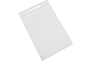 Risch Double-Sided 8-Gauge Vinyl Roll Pockets – Holds 4 ½” X 6 ½” Paper, Protects Menu Inserts On Any Tabletop Setting, All Clear (Pack of 50)