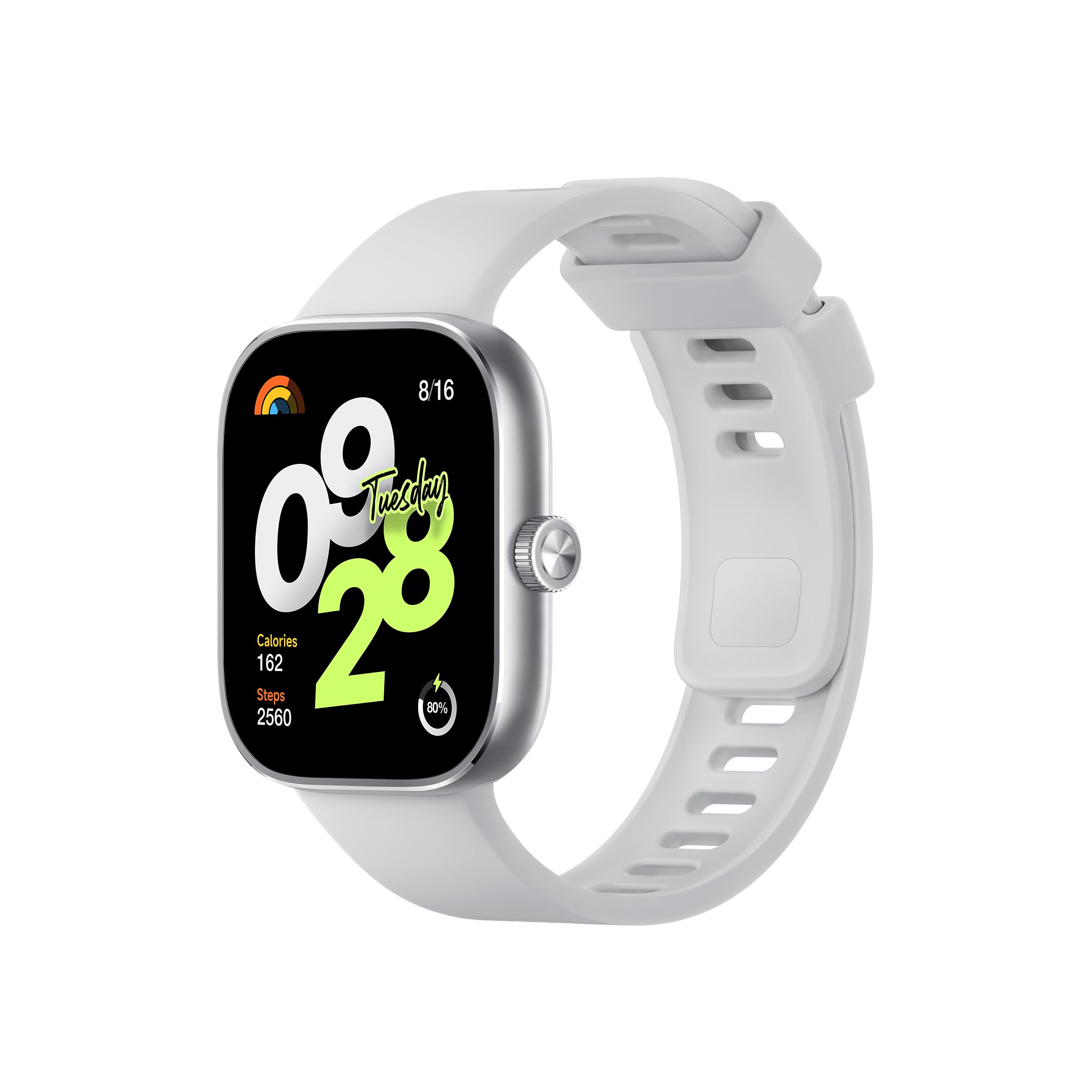 XIAOMI Redmi Watch 4, Smartwatch con Display AMOLED 1.97", Struttura in Metallo, Corona Rotante, Chiamate Bluetooth, 20 Giorni di Durata della Batteria, Monitoraggio Salute, SpO2, Argento