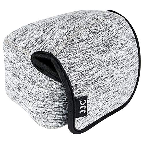 JJC Ultra Light Camera Pouch Bag Camera Case Cover Protective for Nikon Z50 Fujifilm X-S10 Digital Camera, Soft Neoprene Travel Carry Mirrorless Cameras DSLR Pouch - Grey