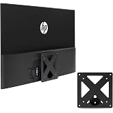 VESA Mount Adapter Bracket for HP Pavilion 22M 24M 27M Monitors | (Fits 22M, 24M,27M)- 75x75mm to 100x100mm Black wall mount Bracket
