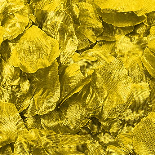 Koyal Wholesale 200-Pack Silk Rose Petals, Gold