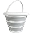 bylikeho 10L 2.6 Gallon Collapsible Bucket,Car Accessories Multipurpose Foldable Pail Slim Collapsible Bucket,Automotive Use Portable Small Water Supplies for Car Washing,Car Storage,Camping,Fishing