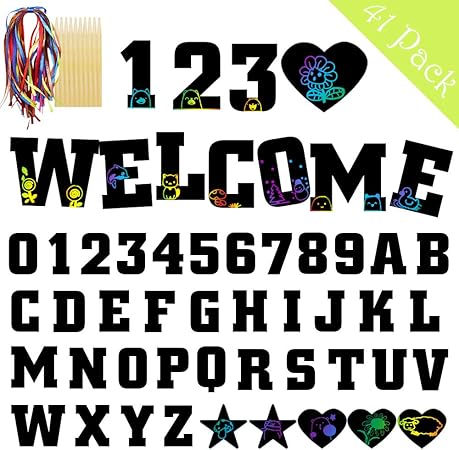 Amazon 文字番号スクラッチアート 誕生日パーティー用品 Diyアルファベットハートレインボースクラッチペーパー スクラッチツール付き パーティー記念品 教室旅行 アクティビティオーナメント クラフトキット 41パック メイキングトイ おもちゃ