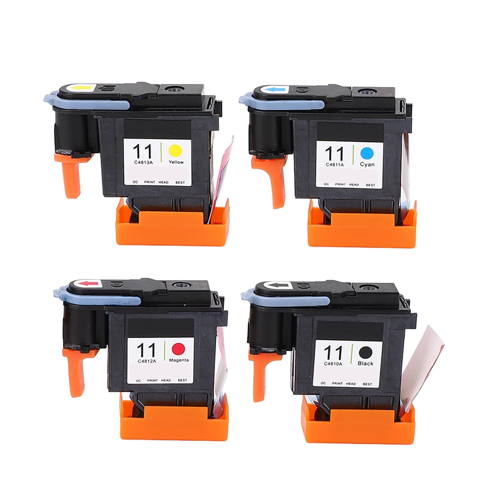 Photo 1 of GYZOUKA 4 Pcs Printer Printhead, Magenta Black Cyan Yellow Print Replacement for Designjet 100 110 111 500 510 800 813 850