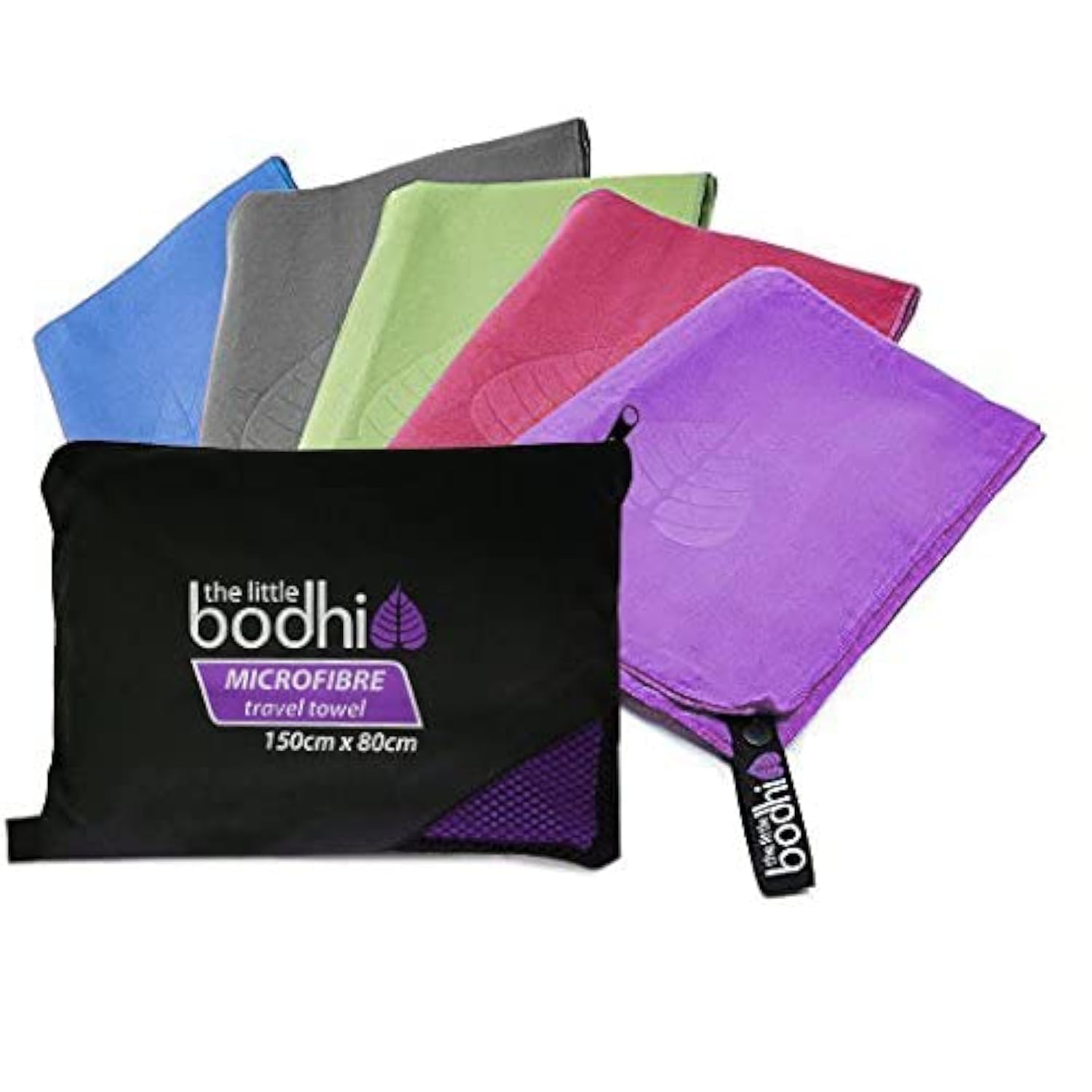 The Little Bodhi Microfibre Towel Purple 150cm x 80cm