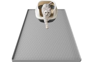 Large Cat Litter Mat 86 * 56CM | Waterproof Silicone, Raised Edges & Easy Clean | Non-Slip Feeding Tray & Multi-Use Home Mat 