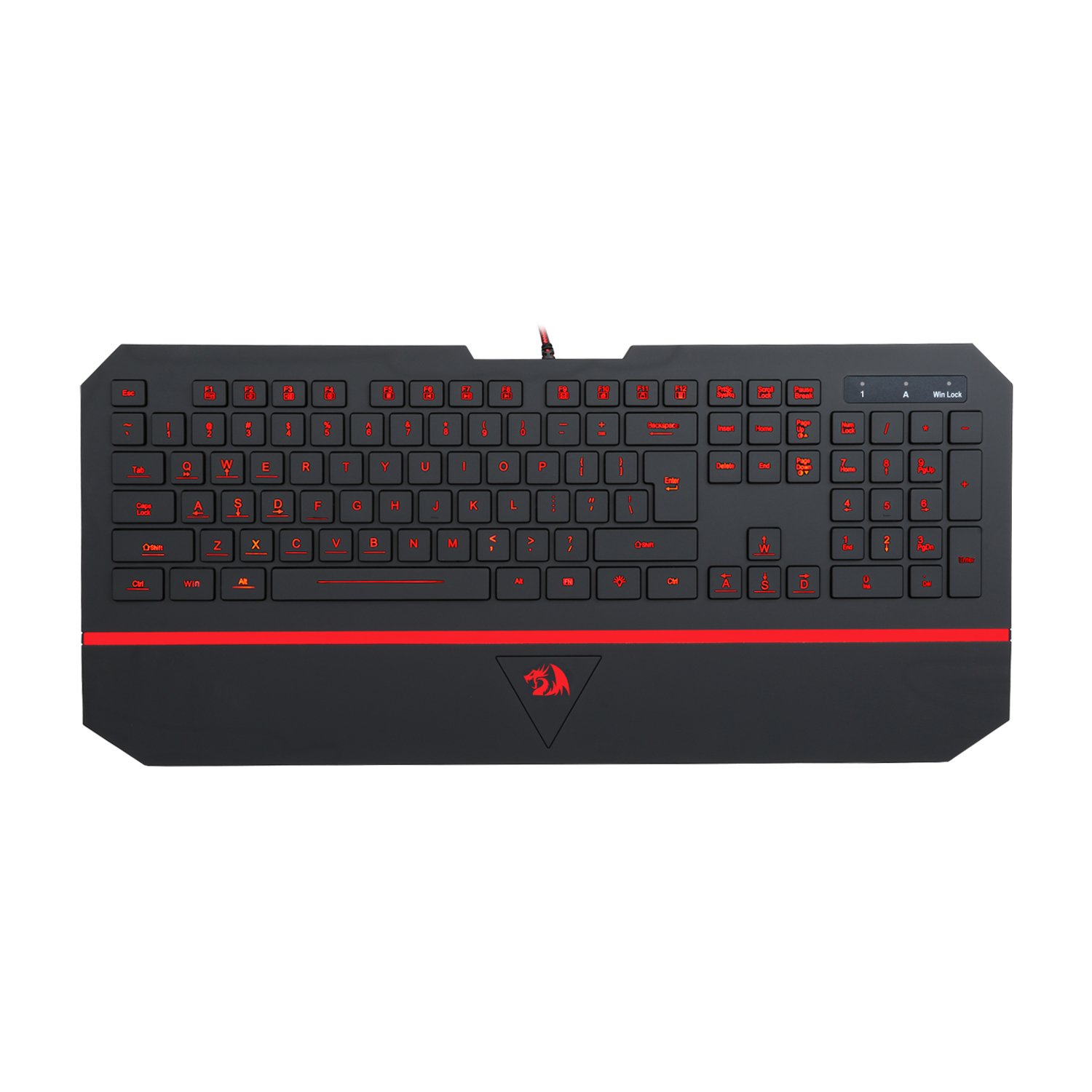 Redragon K502 Gaming Keyboard RGB LED Backlit Illuminated 104 Key Silent Keyboard Karura with Wrist Rest for Windows PC Games (New Improved Version)
