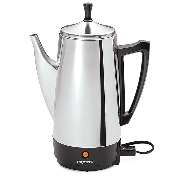 PRESTO 02811 STAINLESS STEEL ELECTRIC COFFEE PERCOLATOR –...