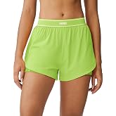 K-Swiss Women's 2 in 1 Tennis Shorts with Liner Pockets for Running Athletic Gym Workout