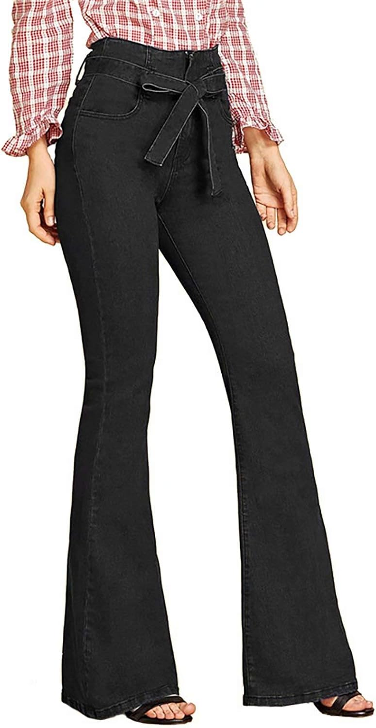 high waisted bow jeans