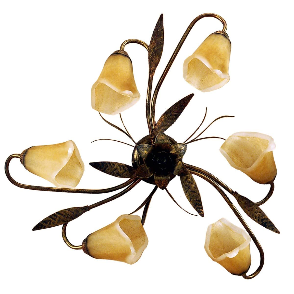 Onli Ceiling Lamp Alga 6 Lights in Metal, Brown