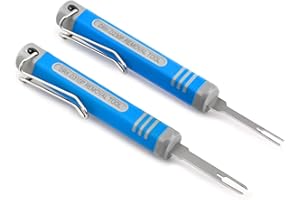 JRready ST5353 2Pcs Wire Terminal Removal Tool Kit 2mm Pin Connector Removal Tool 3mm Micro Terminal Remover Pin Extractor Pi